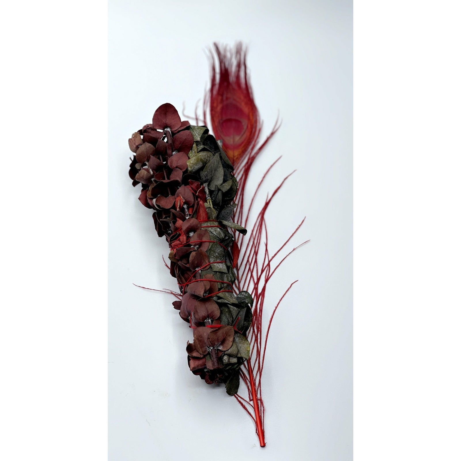 Lavender Purification and Energy Grounding  Red and Green Eucalyptus 6 inch Smudge Stick