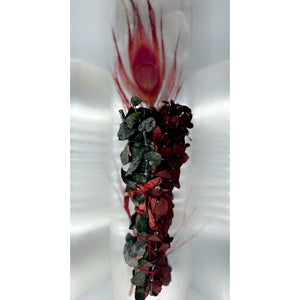 Gray Purification and Energy Grounding  Red and Green Eucalyptus 6 inch Smudge Stick